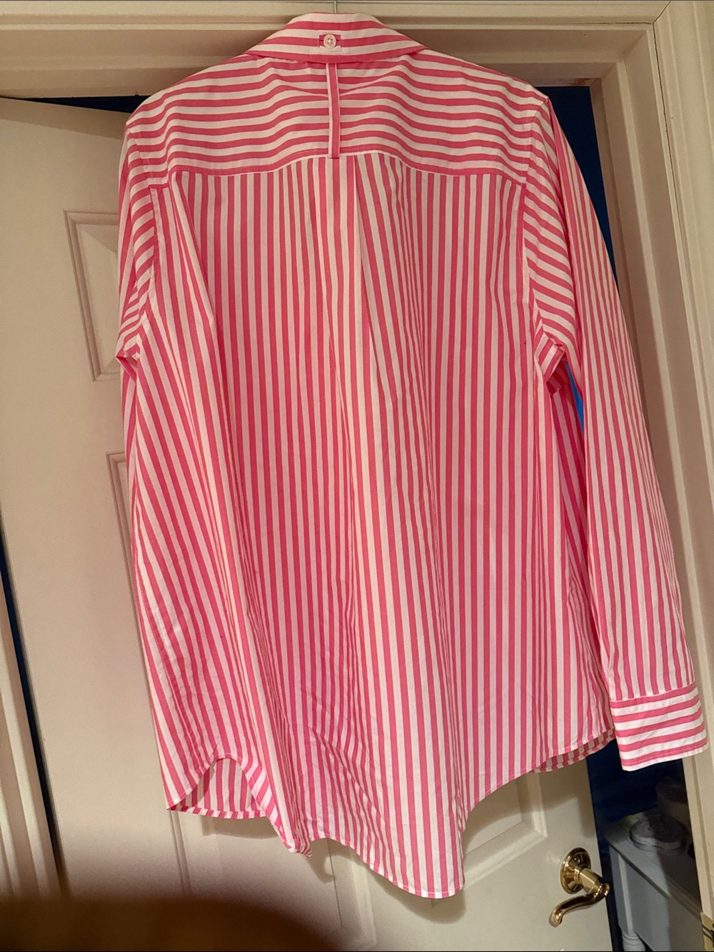 Women's Pink Stripe Button-Front Blouse - Picture 3 of 5